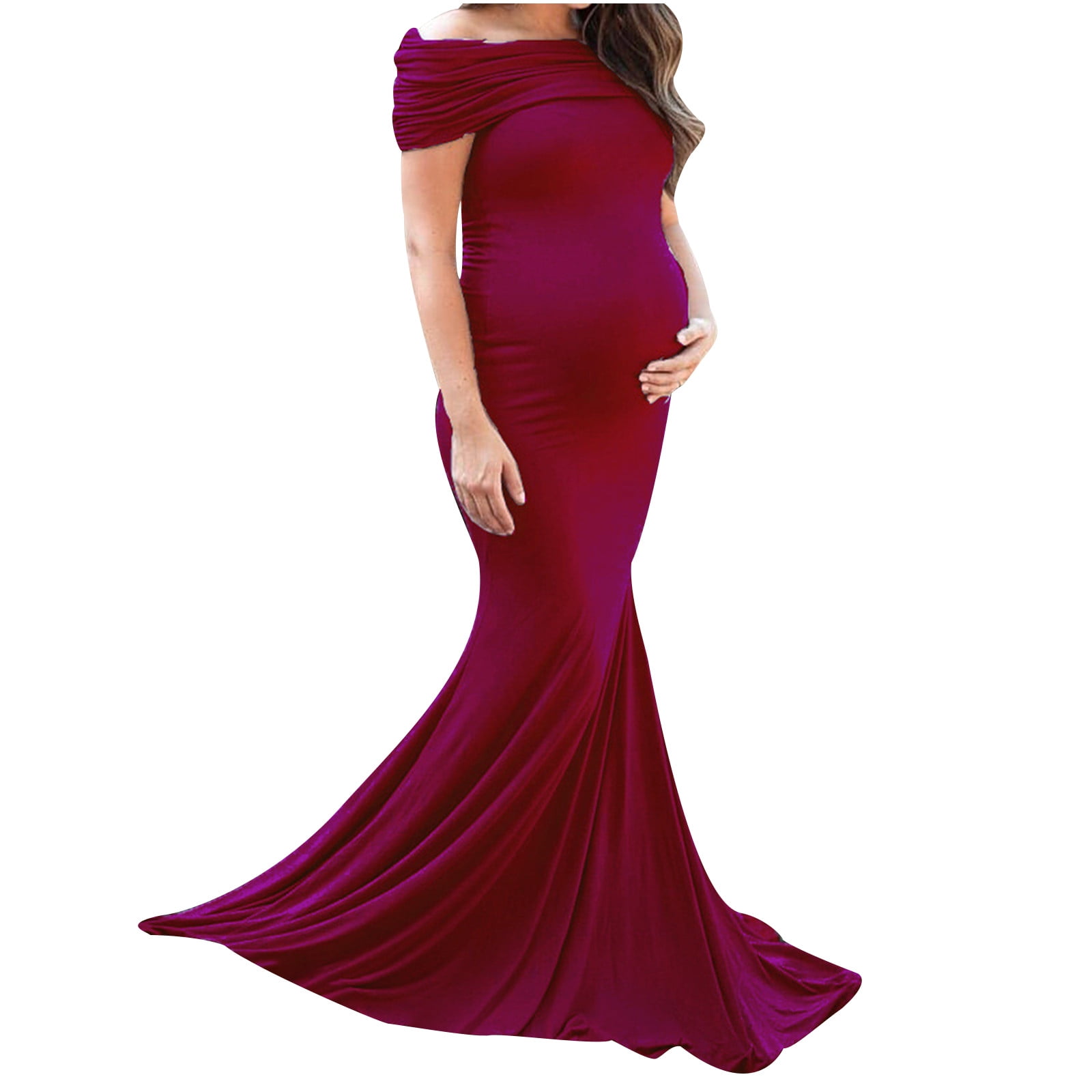 Bseka maternity dress for photoshoot summer savings clearances Maternity  Maxi Dress Plus Size Dress Casual Wrap Long Baby Shower Pregnancy Printed  dresses for women 2022 - Walmart.ca